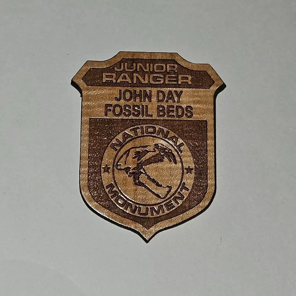 Junior Ranger John Day Fossil Beds National Monument Wood Pin Oregon Collectible